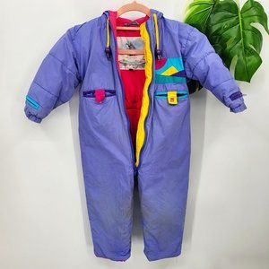 100% Cotton Vintage Kids Snowsuit Brambilla France